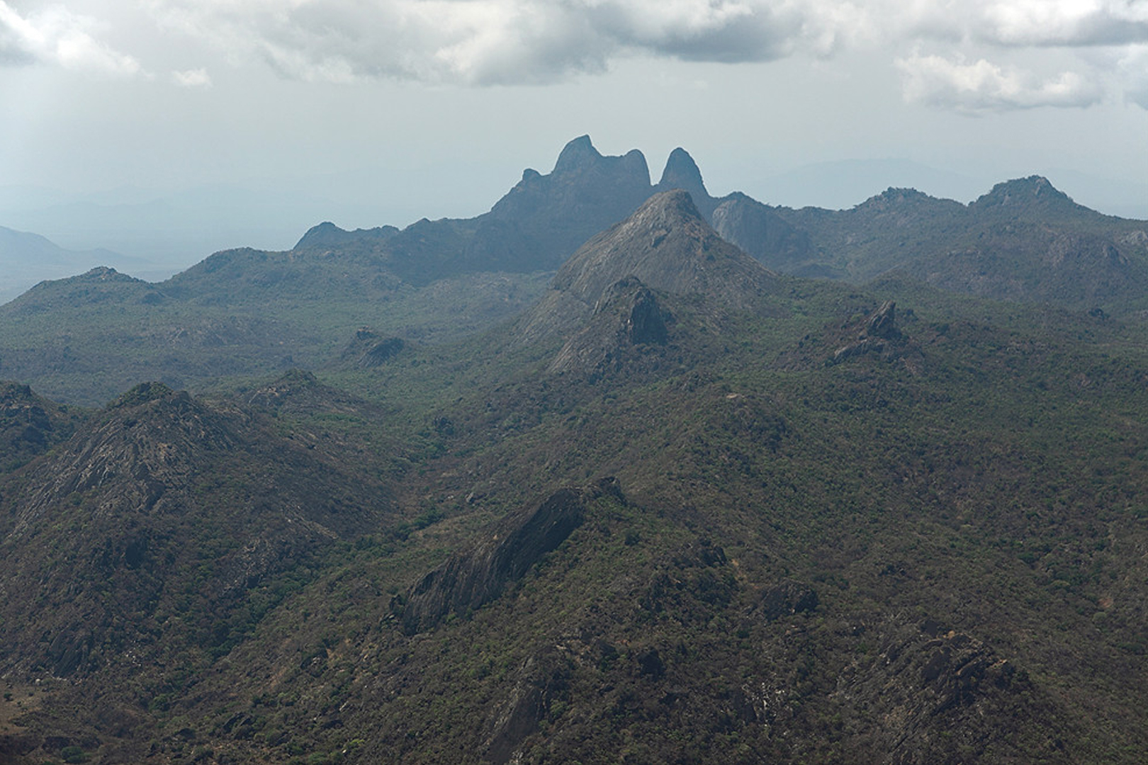 A view of the rugged mountains in Karamoja region
